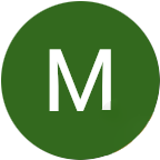 Grünr Kreis mit einem weißen M